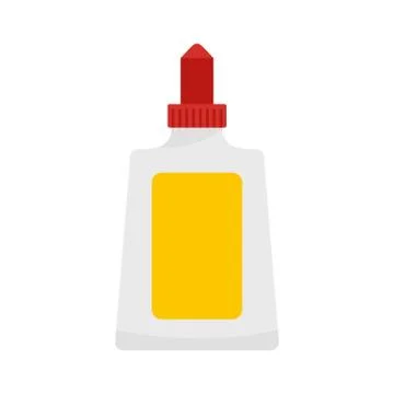 Glue bottle icon, flat style イラスト素材