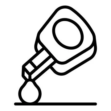 Glue bottle pouring a drop of adhesive on a surface Ilustração Stock