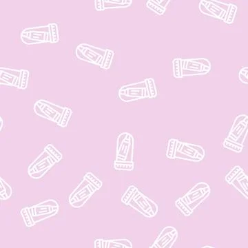 Glue in container line vector seamless pattern 스톡 일러스트