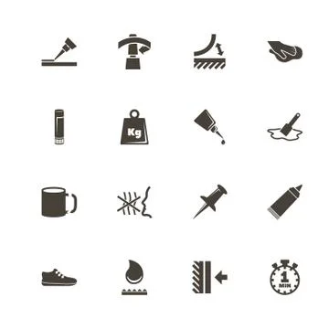 Glue - Flat Vector Icons Stock Illustration