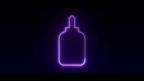 Glue in highlight and glow effect mp4 video 库存插图
