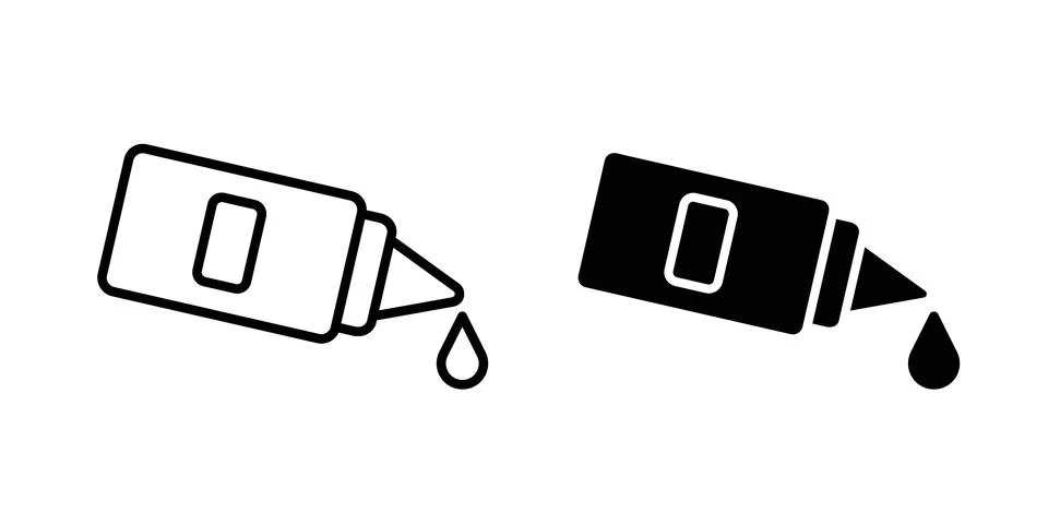 Glue icon bundle for website design projects Stock Illustration