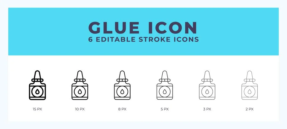 Glue icon. Editable stroke line icon vector illustration. Stock Illustration