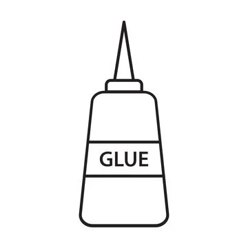 Glue icon outline icon vector for graphic design, logo, website, social media Stock Illustration