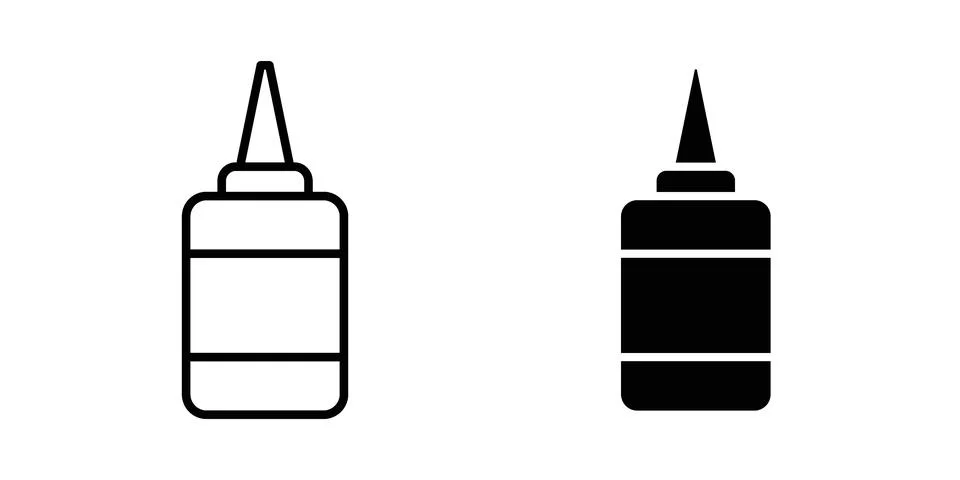 Glue icon set, collection of vector icons Stock Illustration