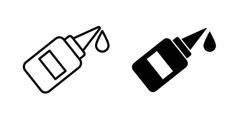 Glue icon set. Vector EPS 10 Ilustração Stock