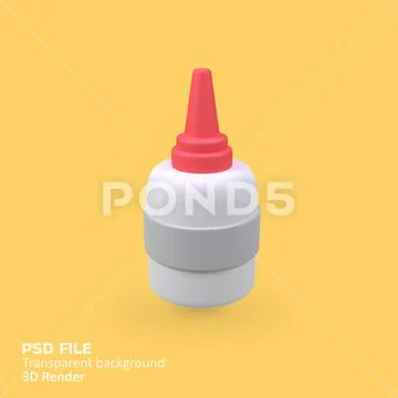 Glue isolated 3d render icon illustration Plantilla PSD