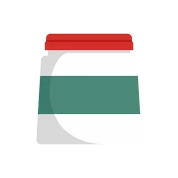 Glue jar icon, flat style 스톡 일러스트