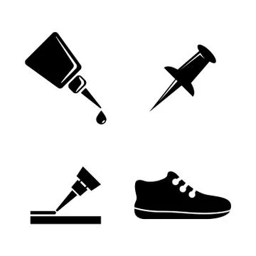 Glue. Simple Related Vector Icons Stock Illustration