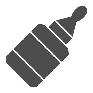 Glue solid icon, stationery concept, Glue bottle vector sign on white background Illustrazione stock