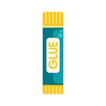 Glue stick creating strong reliable adhesion for crafts Stock Illustration