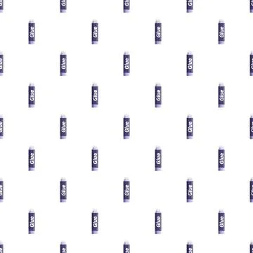 Glue stick seamless pattern illustrating school educational supplies Stock Illustration
