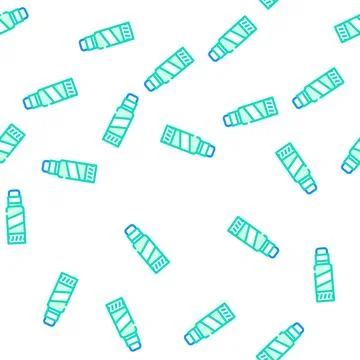 Glue stick stationery vector seamless pattern Stock Illustration