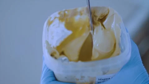 Glue testing in the laboratory, glue application Stock Footage 202047391