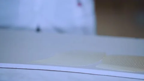 Glue testing in the laboratory, glue application Stock Footage 202047433