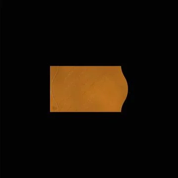 Glued rectangular old paper sticker vector realistic icon, brown label tape Stock Illustration