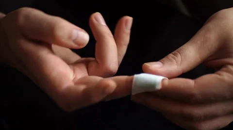 Glued wound sticking plaster Stock-Footage 36180484