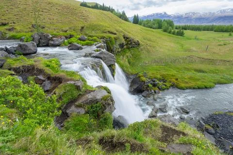 Gluggafoss waterfall in Iceland Stock Photos