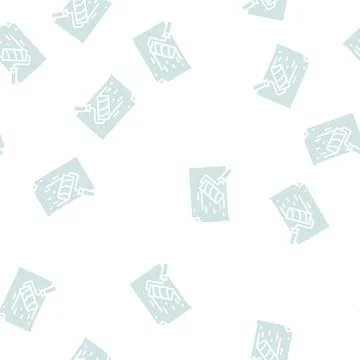 Gluing wallpaper glyph seamless pattern Illustrazione stock