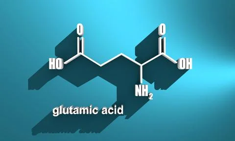 Glutamic acid formula Stock Illustration