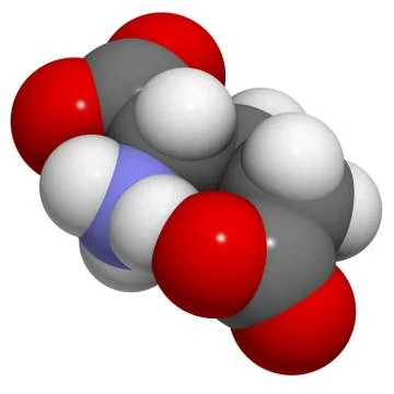 Glutamic acid (glu, e, glutamate) amino acid, neurotransmitter and umami flav Stock Illustration