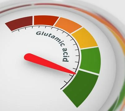 Glutamic acid measuring process Stock Illustration