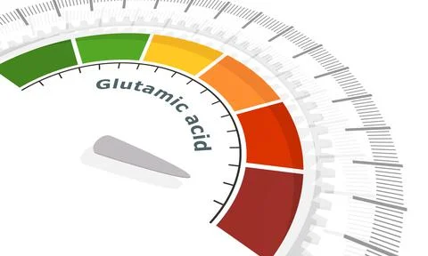 Glutamic acid measuring process Stock Illustration