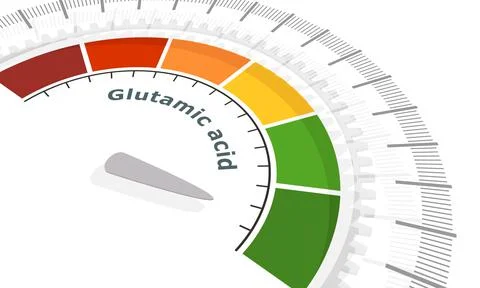 Glutamic acid measuring process Stock Illustration
