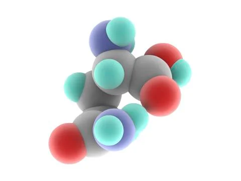 Glutamine molecule Stock Illustration