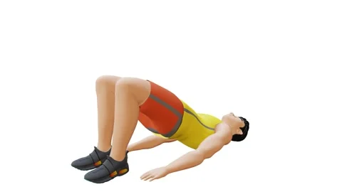 Glute Bridge Exercise Video stock 201367537