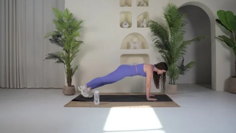 Glute exercise in plank position Stock Footage 314187144