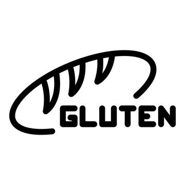 Gluten bread icon outline vector. Free food Ilustración de archivo