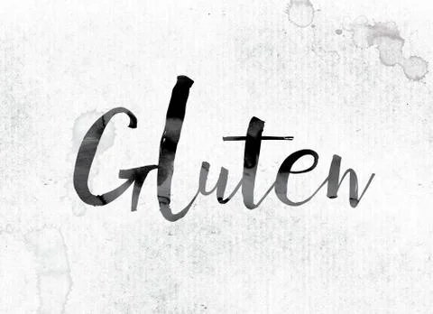 Gluten Concept Painted in Ink Stock Illustration