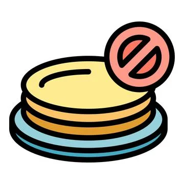 Gluten free cake icon vector flat Stock Illustration