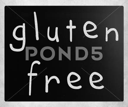 Gluten free diet concept - handwritten with white chalk on a blackboard Stock Illustration