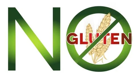 Gluten free diet message Ilustração Stock