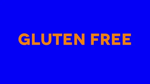 Gluten free-Flat Circular Intro Stock Footage 136529628