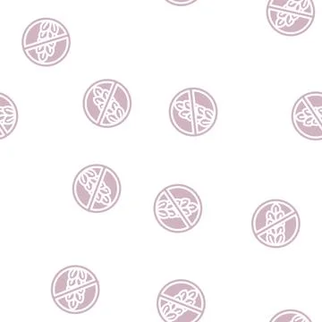 Gluten free glyph vector seamless pattern Stock Illustration