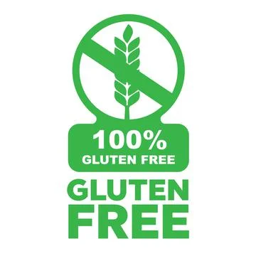 Gluten free label vector. Wheat gluten free grain icon Stock Illustration