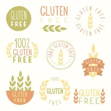 Gluten free labels. Stock Illustration