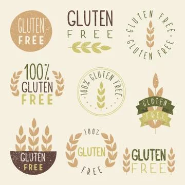 Gluten free labels. Stock Illustration