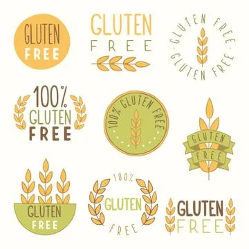 Gluten free labels. Stock Illustration