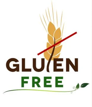 Gluten free message Stock Illustration
