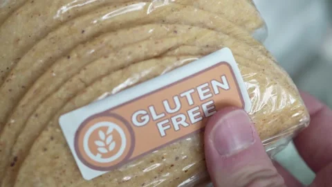 Gluten Free Taco Shells Closeup on the Label Stock Footage 250121219