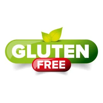 Gluten Free vector button Stock Illustration