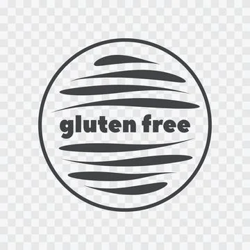 Gluten Free vector icon. Gray isolated sign. Circle symbol for food 스톡 일러스트