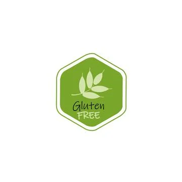 Gluten free vector label isolated on background for cafe menu Stock Illustration
