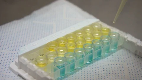 Gluten testing in Laboratory Stock Footage 87805588