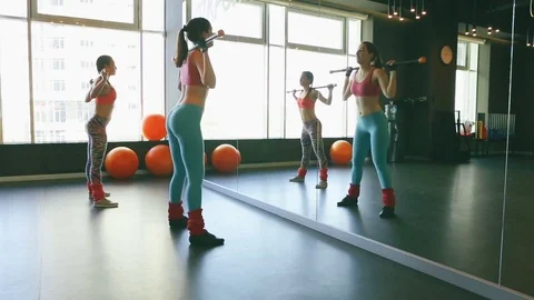 Gluteus muscle sits workout Stock Footage 75648785