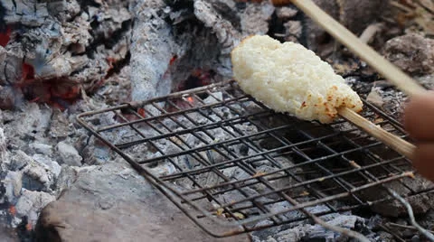Glutinous rice - grill Stockbeeldmateriaal 23588375